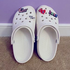 All white crocs